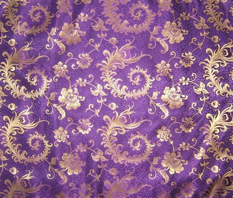 purple and gold cotton fabric